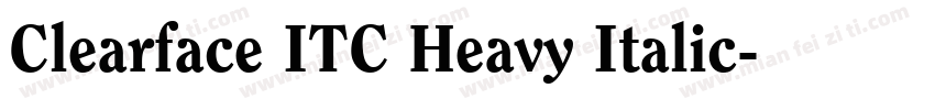 Clearface ITC Heavy Italic字体转换